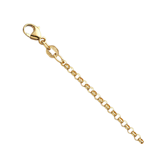 14K Yellow Gold 2.1mm Rolo Chain