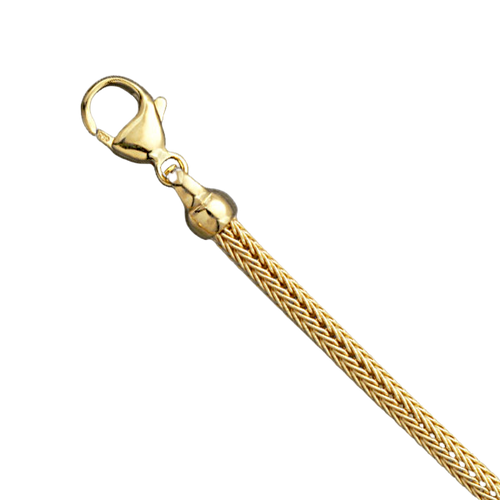 14K Yellow Gold 3.1mm Foxtail Chain