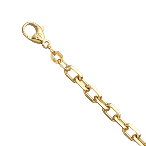 14K Yellow Gold 4.5mm Diamond Cut Cable Chain