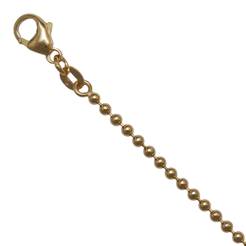 14K Yellow Gold 2.2mm Bead Chain