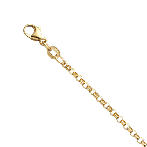 18K Yellow Gold 2.1mm Rolo Chain