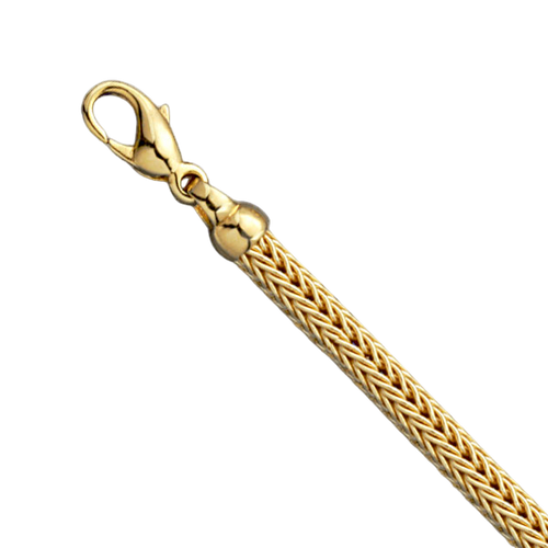 18K Yellow Gold 4.2mm Foxtail Chain