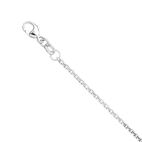 18K White Gold 1.8mm Round Cable Chain