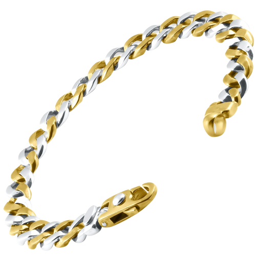 14k Handcrafted 9mm Negative-Space Curb Chain