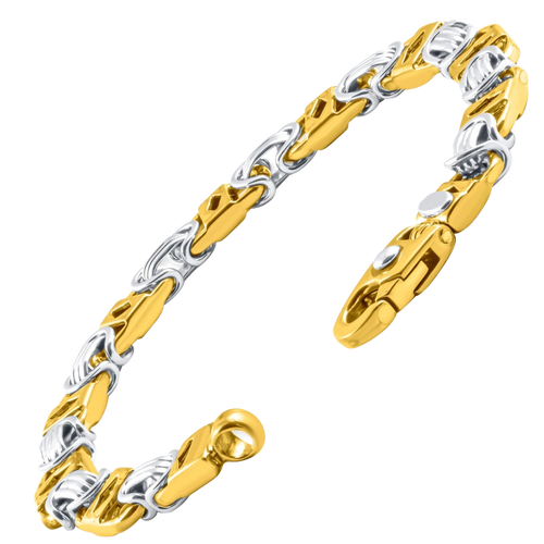 18k Handcrafted 9mm Ring-Link Chain