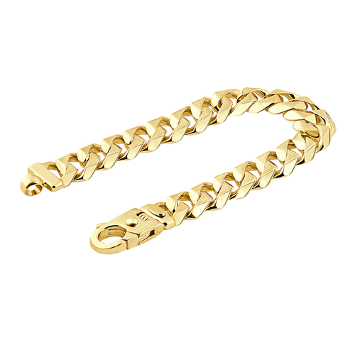 18k Handcrafted 13.5mm Bold Curb Chain