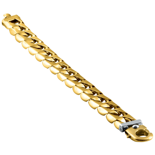 18k Handcrafted 16.5mm Massive Curb Bracelet