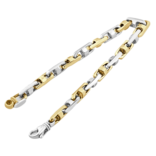 18k Handcrafted 6mm Open Barrel Link Chain