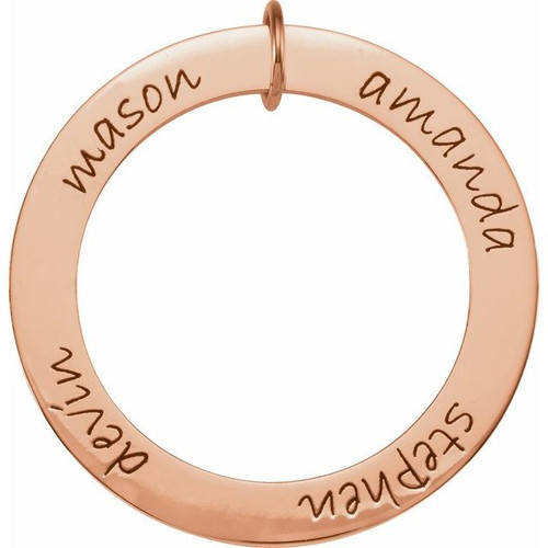 14K Rose Gold Posh Mommy® Engravable Forever Loop Pendant