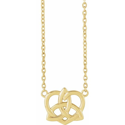 14K Yellow Gold Celtic-Inspired Necklace