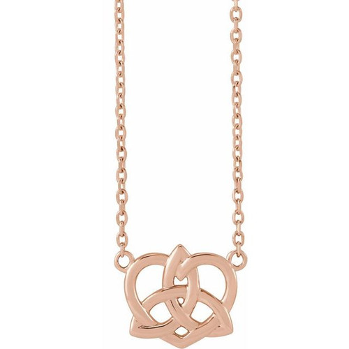 14K Rose Gold Celtic-Inspired Necklace