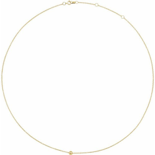 14K Yellow Gold Ball Necklace