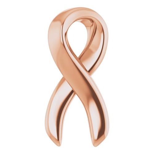 14K Rose Gold Survivor Ribbon Slide Pendant