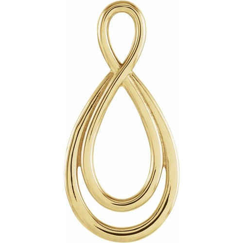 14K Yellow Gold Infinity-Inspired Pendant