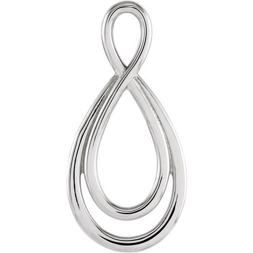 14K White Gold Infinity-Inspired Pendant