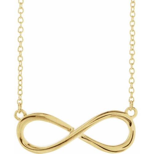 14K Yellow Gold Infinity-Inspired Necklace