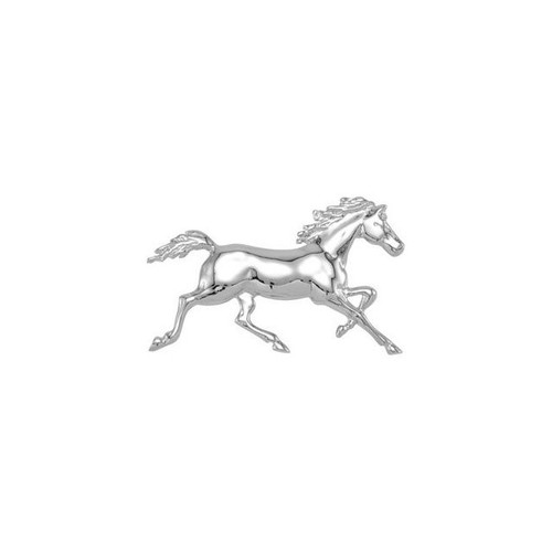 14K White Gold Standardbred Trotter with Full Mane & Tail Pendant