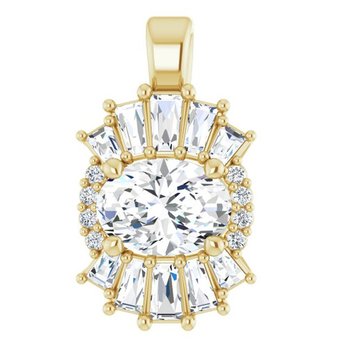 14K Yellow Gold 1/3 CTW Natural Diamond Pendant