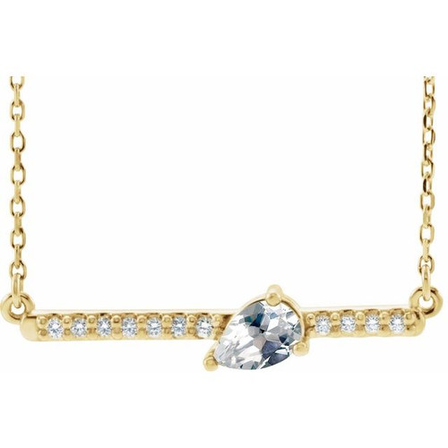 14K Yellow Gold 1/3 CTW Natural Diamond Necklace