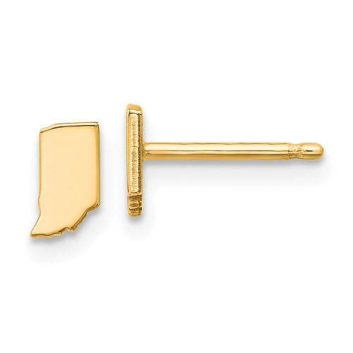 14k Yellow Gold Indiana State Earrings