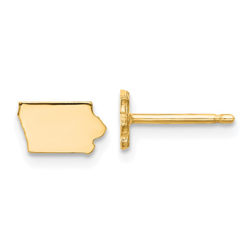 14k Yellow Gold Iowa State Earrings