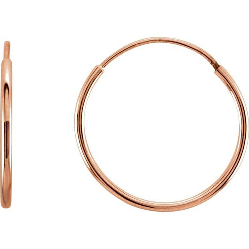 14K Rose Gold Endless Huggies