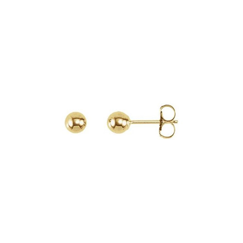 14K Yellow Gold 4 mm Ball Earrings