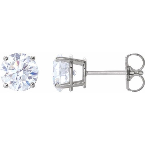 14K White Gold 2 CTW Natural Diamond Stud Earrings