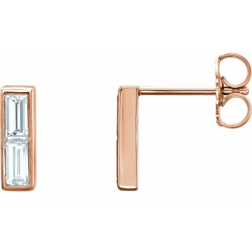 14K Rose Gold 1/2 CTW Natural Diamond Earrings