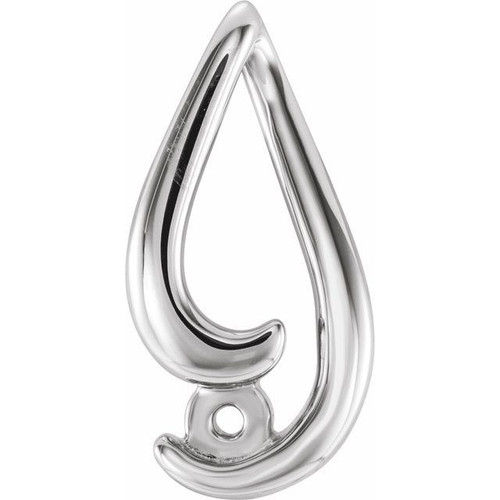 Free-form Platinum Diamond Cradled Pendant