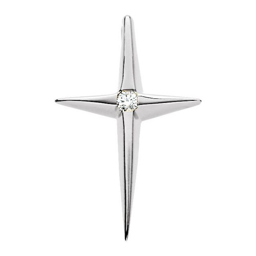 Platinum Diamond Accent Cross