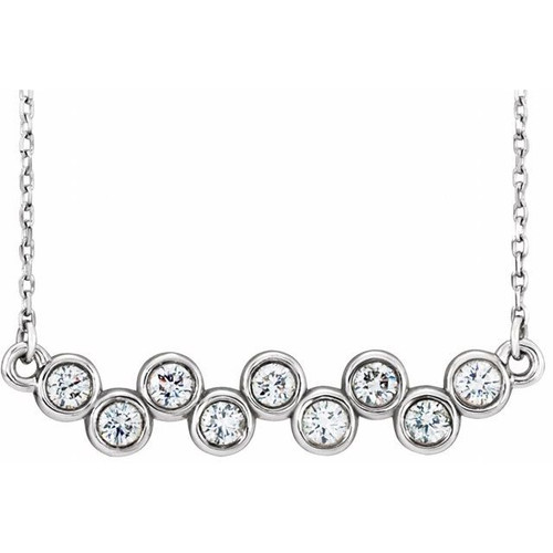 Platinum Diamond Bubbles Necklace