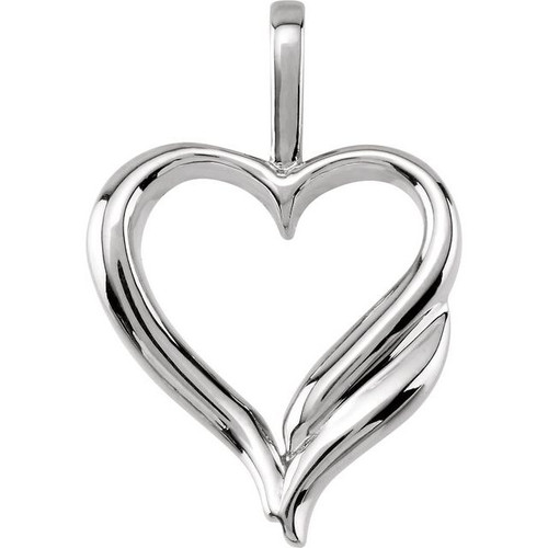 Platinum Heart Pendant