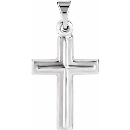 Small Platinum Cross Pendant