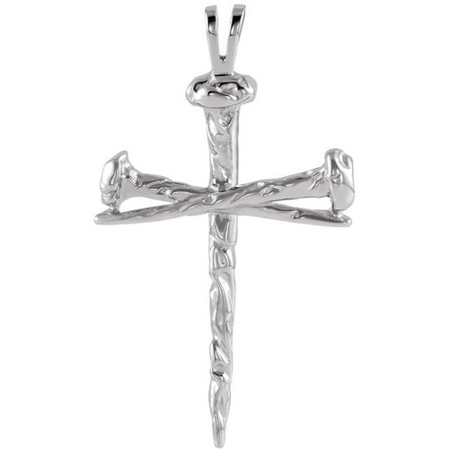 Plain Platinum Cross Pendant with Matte Finish JL PT P 243-A