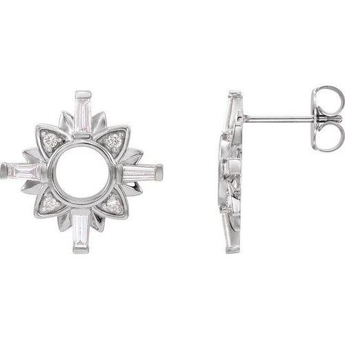 Platinum 1/2ctw Diamond Earrings