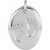 Platinum Engravable Tiny Footprint Pendant