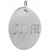 Platinum Engravable Tiny Footprint Pendant