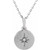 Platinum .01 CT Natural Diamond Starburst 16-18" Necklace