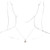 Platinum .01 CT Natural Diamond Starburst 16-18" Necklace