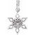 Platinum .01 CT Natural Diamond Snowflake Pendant