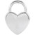 Platinum Engravable Heart Lock Pendant
