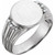 Platinum .07 CTW Natural Diamond 14.5x13 mm Oval Signet Ring