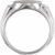 Platinum .07 CTW Natural Diamond 14.5x13 mm Oval Signet Ring