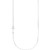 Platinum Off-Center Sideways Cross 16" Necklace