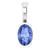 Platinum Natural Tanzanite Solitaire Pendant