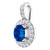 Platinum Natural Blue Sapphire and 1/5 CTW Natural Diamond Pendant