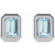 Platinum Natural Sky Blue Topaz Solitaire Earrings
