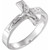 Platinum 12 mm Crucifix Ring