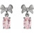 Platinum 7x5 mm Natural Pink Morganite Bow Earrings